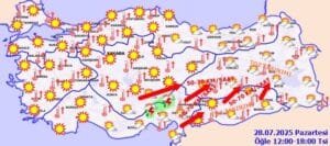 Meteoroloji’den sıcak hava, kuvvetli rüzgar ve çöl tozu uyarıları