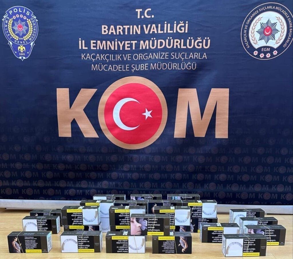 Bartın’da kaçak makaron operasyonunda 6.600 adet dolu makaron ele geçirildi