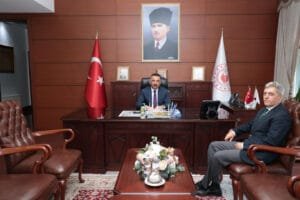 Vali Hacıbektaşoğlu, İl Sağlık Müdürü Dr. Gün’ü makamında kabul etti