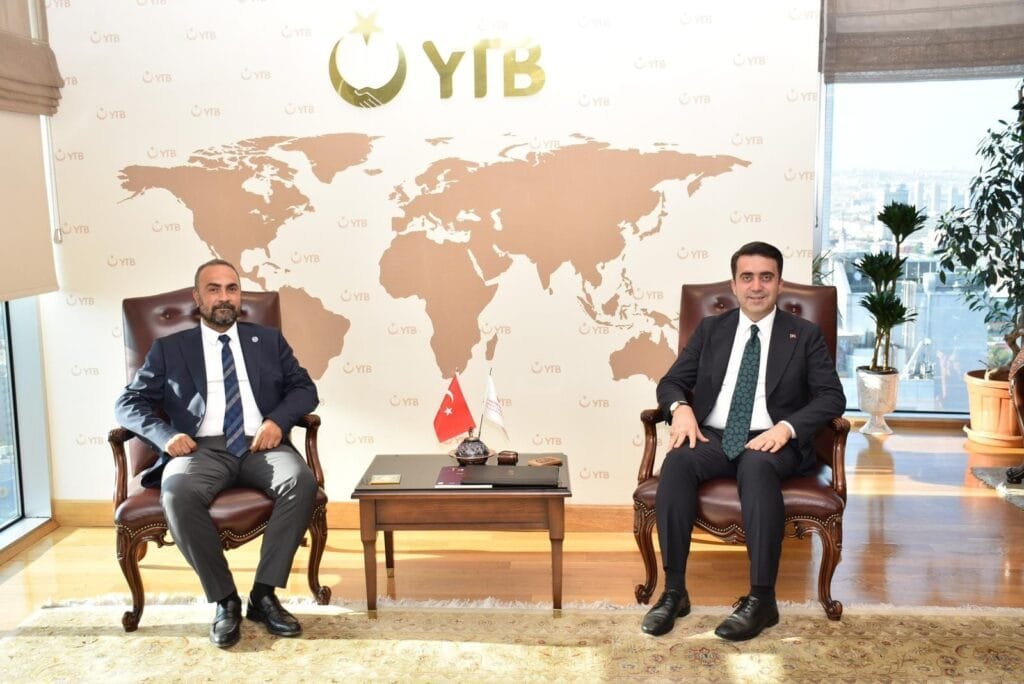 Rektör Akkaya, YTB Başkanı Turus’u ziyaret etti