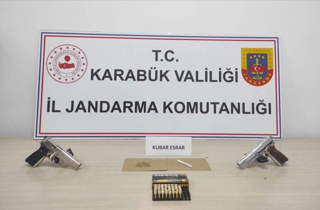 Karabük’te uyuşturucu ve silah operasyonu