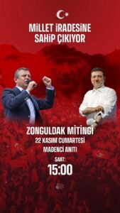 CHP Lideri Özgür Özel 22 Kasım’da Zonguldak’ta Halkla Buluşacak