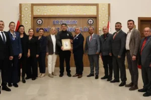 Edirneli muhtarlardan Erzurum'da vefa ziyareti