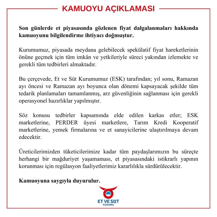 ESK: Fiyat dalgalanmalarına karşı tüm önlemler alındı