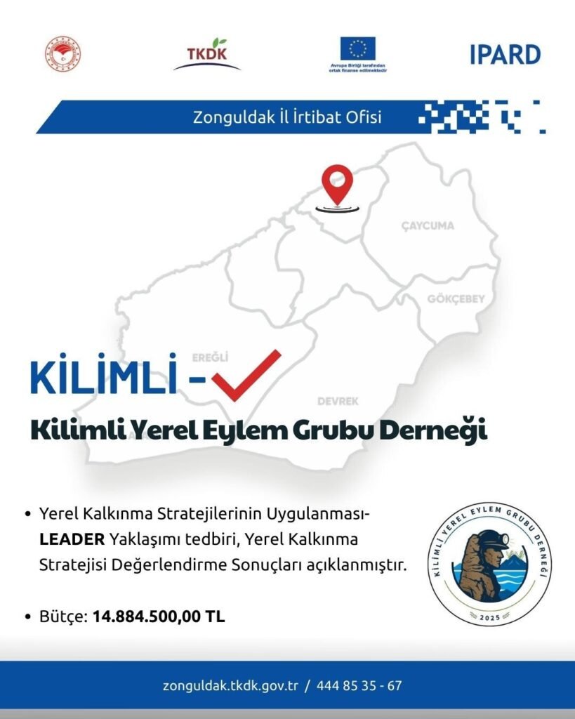 Kilimli YEG, LEADER kapsamında 14,8 milyon TL destek almaya hak kazandı